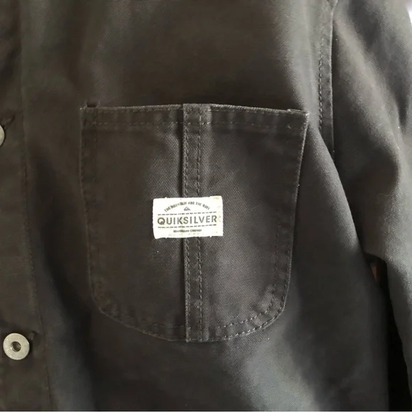 EUC Quiksilver Men's Charcoal Jacket - Picture 5 of 7